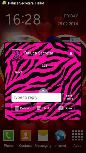 GO SMS Pro Pink Zebra