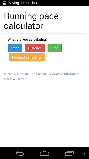 Running pace calculator