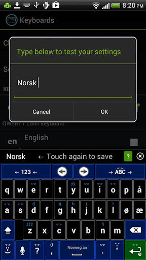 Norwegian Keyboard for iKey