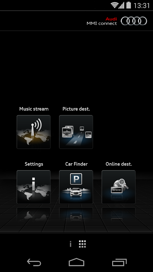 Audi MMI connect - screenshot