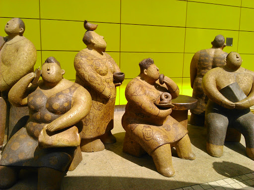 Statues at Yau Tong MTR