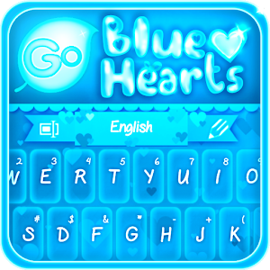GO Keyboard Blue Hearts Theme.apk Varies with device