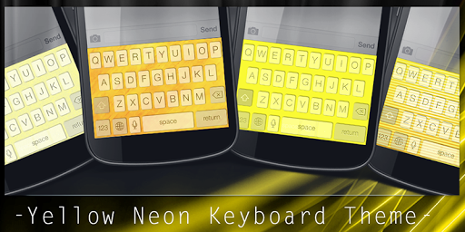 Yellow Neon Keyboard Theme