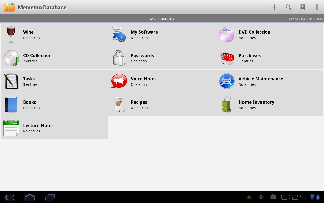 Memento Database Android