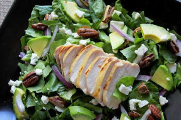 Chicken And Avocado Salad With Candied Pecans