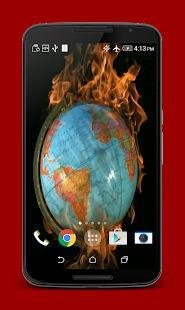 Download Flaming Globe Live Wallpaper APK for PC