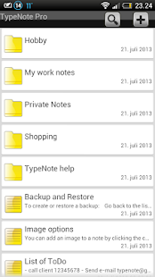 TypeNote - note folder