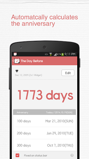 【免費生活App】TheDayBefore (D-Day widget)-APP點子