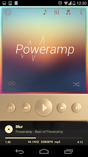Free Download Poweramp skin Champagne Gold APK