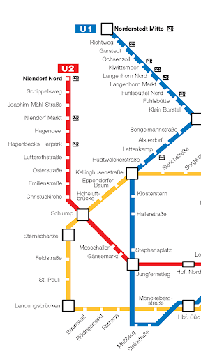 함부르크 지하철 노선도