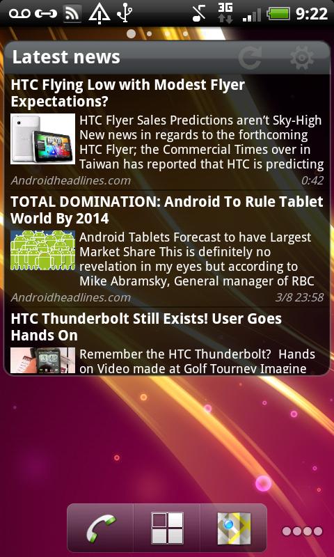 Android application Pure news widget (scrollable) screenshort