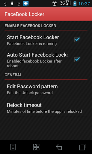 Lock for FaceBook