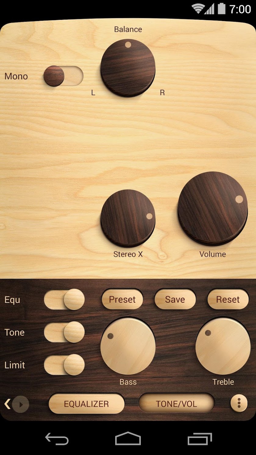 Skin for Poweramp Wooden Screen 3