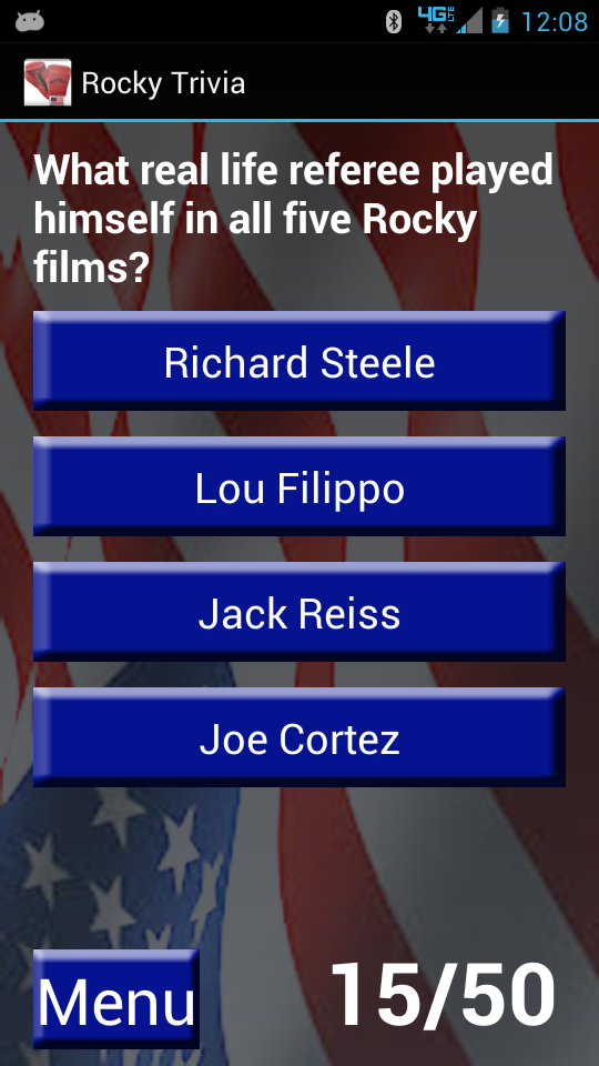 Rocky Trivia Screen 2