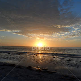 Reflection at Sunset by Linda Hackney - Landscapes Sunsets & Sunrises