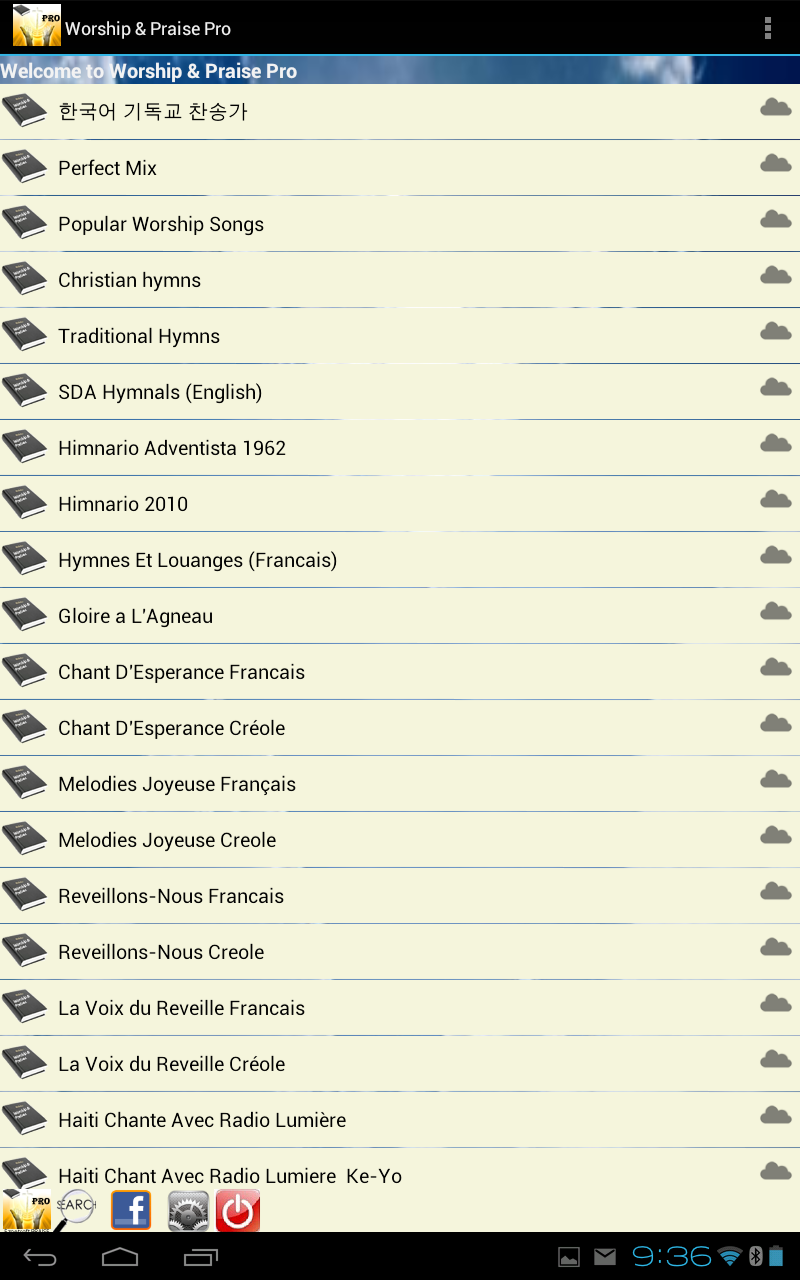 Android application Worship and Praise Lyrics Pro screenshort