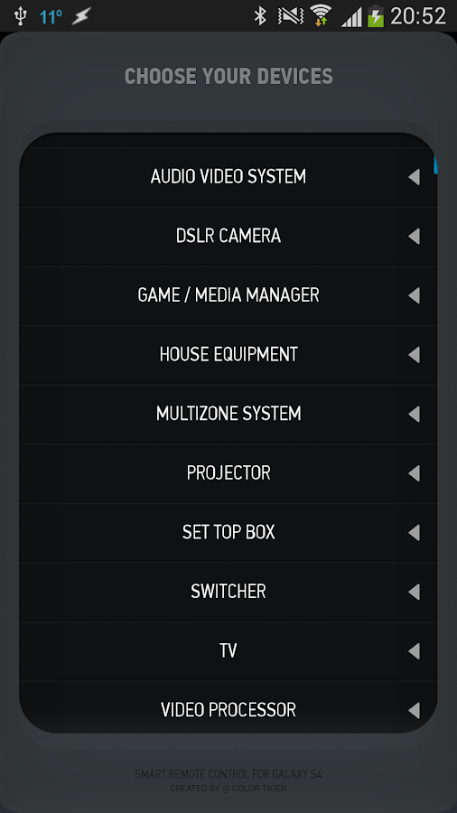 Smart IR Remote - Samsung/HTC - screenshot