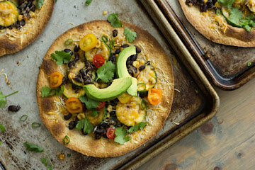 Black Bean & Veggie Baked Tostadas