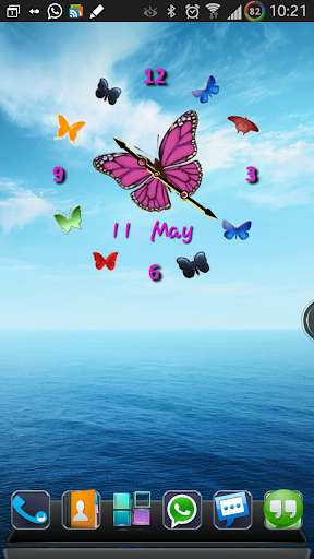 Butterfly Transparent Clock