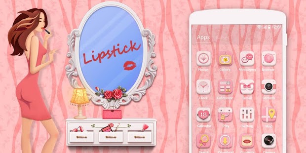 Lipstick GO Launcher Theme Screenshots 1