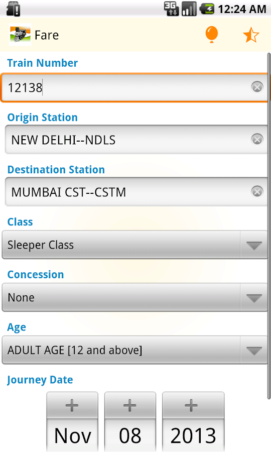 Indian Rail IRCTC PNR - Disha - screenshot
