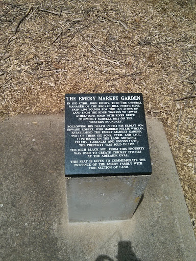 The Emery Market Garden Plaque