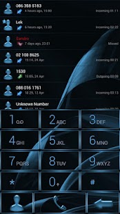 Dialer MetalGate Azure theme - náhled