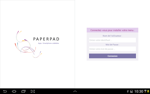 Paperpad Menu