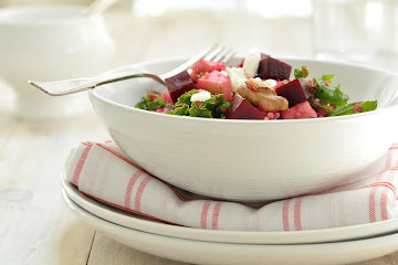 Beet Salad with Apple, Quinoa, Kale and Walnuts