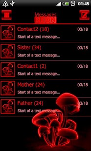 How to get Red neon GO SMS Pro theme lastet apk for bluestacks