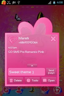 How to install Romantic Pink Theme for GO SMS 3.0 mod apk for android