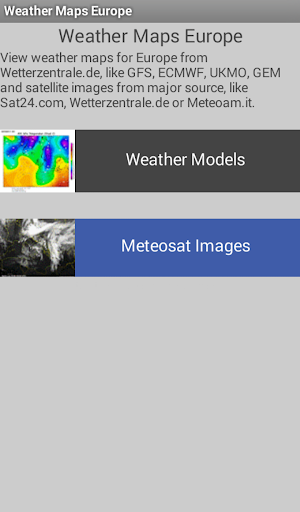 Weather Maps Europe