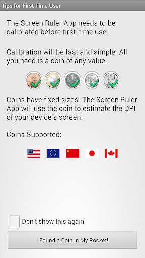 Screen Ruler - Coin Calibrated