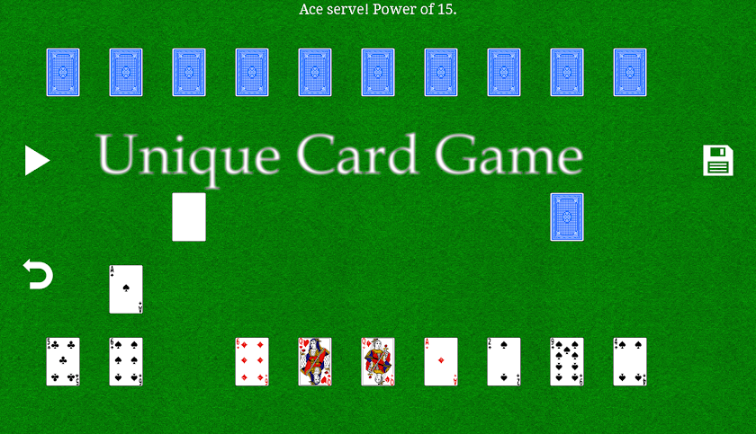 Tennis Card Game Screen 1