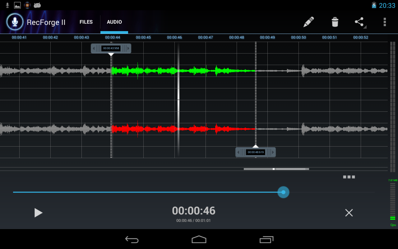 RecForge II Pro Audio Recorder - screenshot
