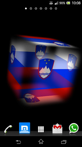 3D Slovenia Cube Flag LWP