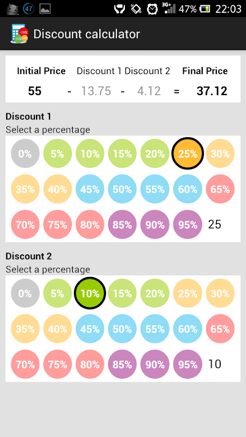 Discount Calculator screenshot