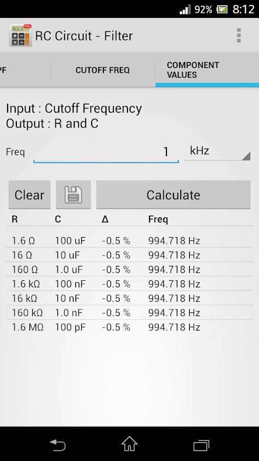    Electronics Toolbox Pro- screenshot  