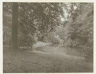 De tuin en het water behorend bij landhuis de Wildbaan, Driebergen