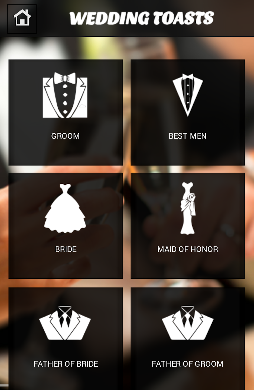 Wedding Toasts Screen 2