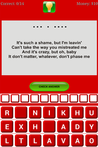 【免費拼字App】Quiz Lyrics-Jennifer Lopez-APP點子