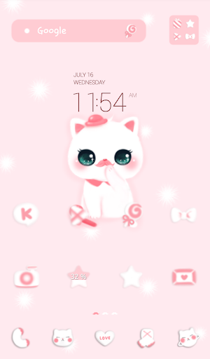 hello nyang pink dodol theme