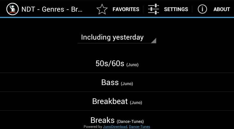 New Dance Tracks Screen 2