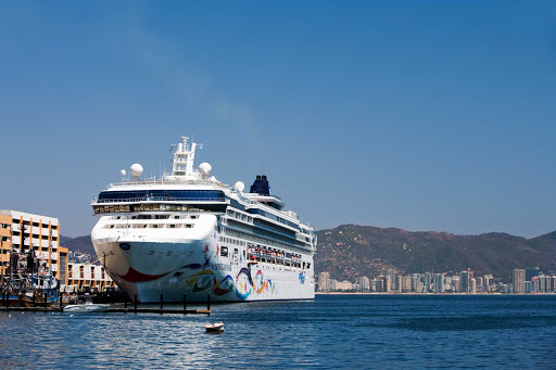 Norwegian Star in port in Acapulco, Mexico.