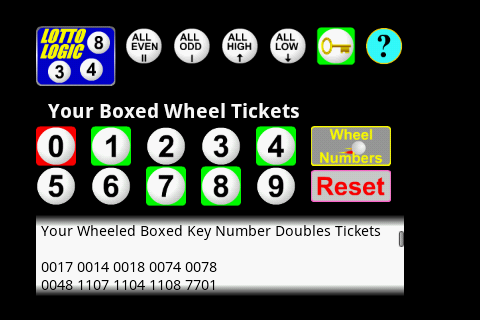 Android application Lottery Wheel Generator Pick 4 screenshort