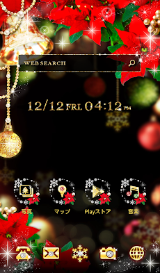 クリスマスきせかえ壁紙 キラキラ ポインセチア Androidアプリ Applion