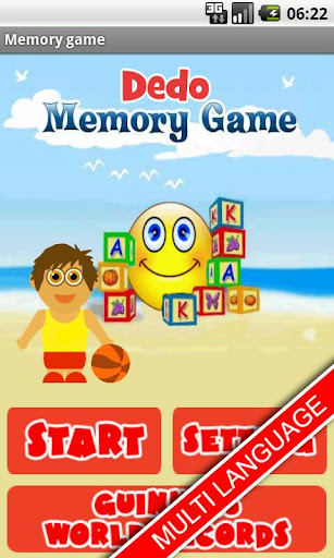 Dedo Memory Game - kids FREE