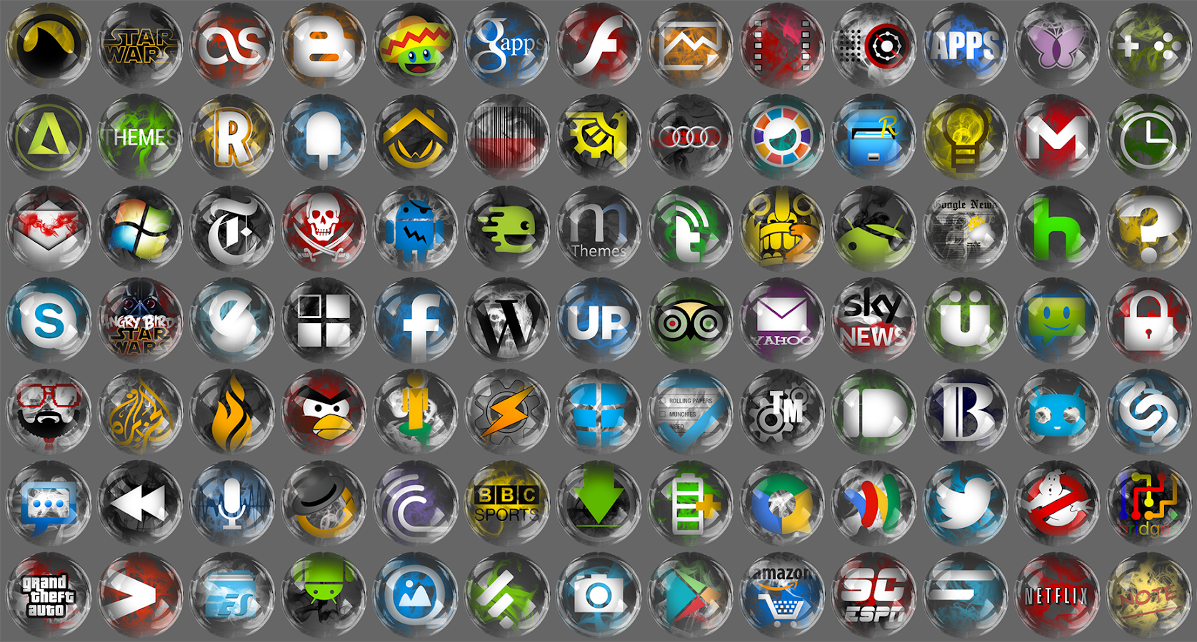 Smoke & Glass Icon Pack Android Apps on Google Play