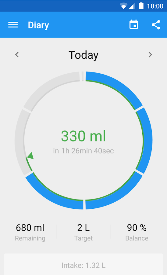 Hydro Coach - drink water - screenshot