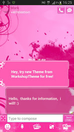 Pink Heart Theme SMS Pro poster 2